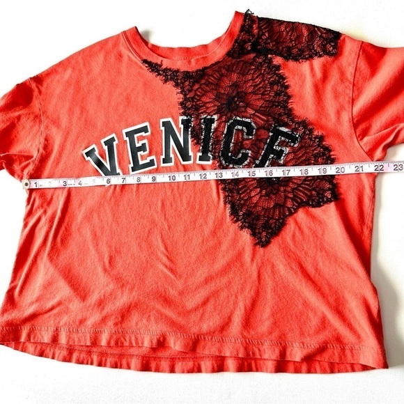 Current Elliot Graphic T womens cropped medium Venice room key - Picture 7 of 11